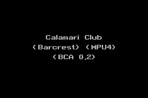 Calamari Club (Barcrest) (MPU4) (BCA 0.2)