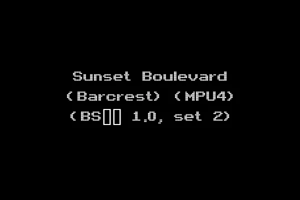 Sunset Boulevard (Barcrest) (MPU4) (BS__ 1.0, set 2)