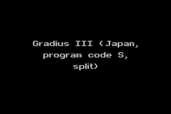 Gradius III (Japan, program code S, split)