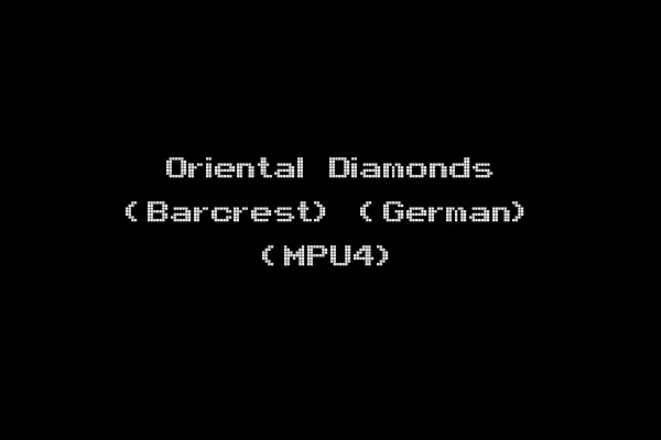 Oriental Diamonds (Barcrest) (German) (MPU4)