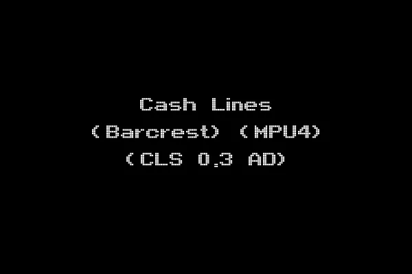 Cash Lines (Barcrest) (MPU4) (CLS 0.3 AD)