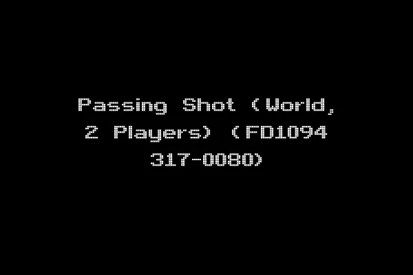 Passing Shot (World, 2 Players) (FD1094 317-0080)