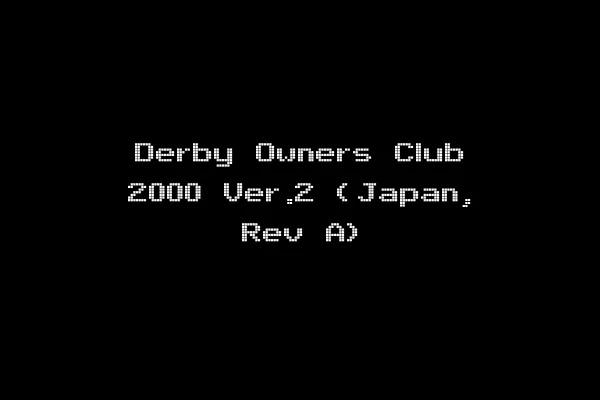 Derby Owners Club 2000 Ver.2 (Japan, Rev A)