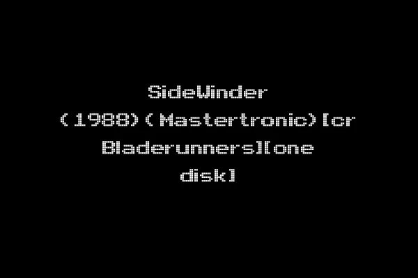 SideWinder (1988)(Mastertronic)[cr Bladerunners][one disk]