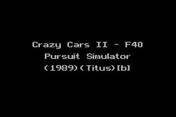Crazy Cars II - F40 Pursuit Simulator (1989)(Titus)[b]