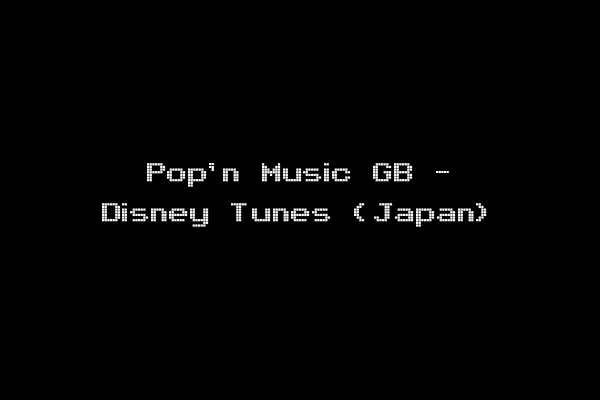 Pop'n Music GB - Disney Tunes (Japan)