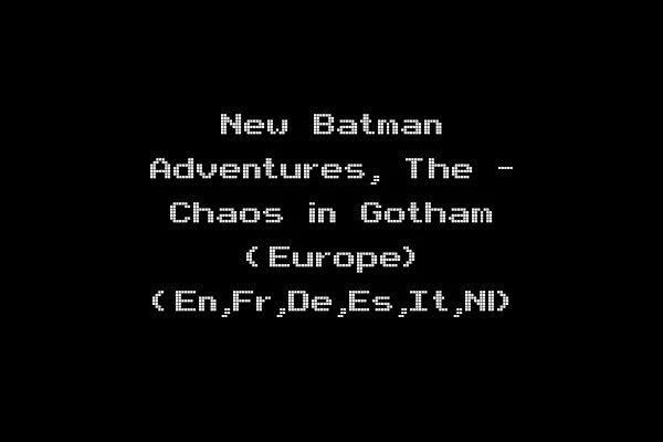 New Batman Adventures, The - Chaos in Gotham (Europe) (En,Fr,De,Es,It,Nl)