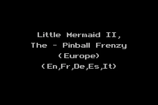 Little Mermaid II, The - Pinball Frenzy (Europe) (En,Fr,De,Es,It)