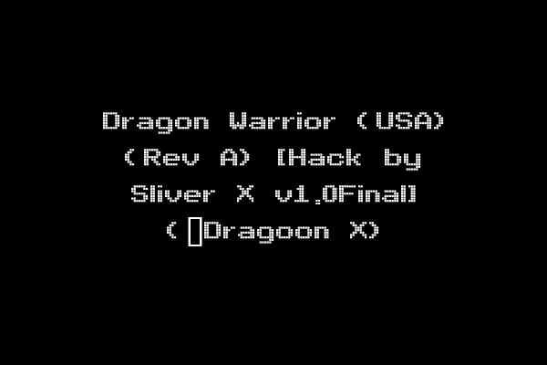 Dragon Warrior (USA) (Rev A) [Hack by Sliver X v1.0Final] (~Dragoon X)