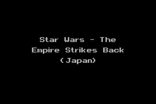 Star Wars - The Empire Strikes Back (Japan)