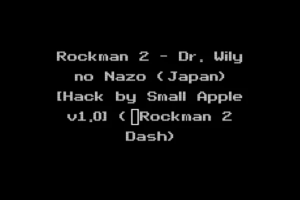 Rockman 2 - Dr. Wily no Nazo (Japan) [Hack by Small Apple v1.0] (~Rockman 2 Dash)