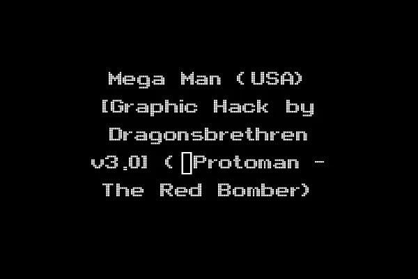 Mega Man (USA) [Graphic Hack by Dragonsbrethren v3.0] (~Protoman - The Red Bomber)