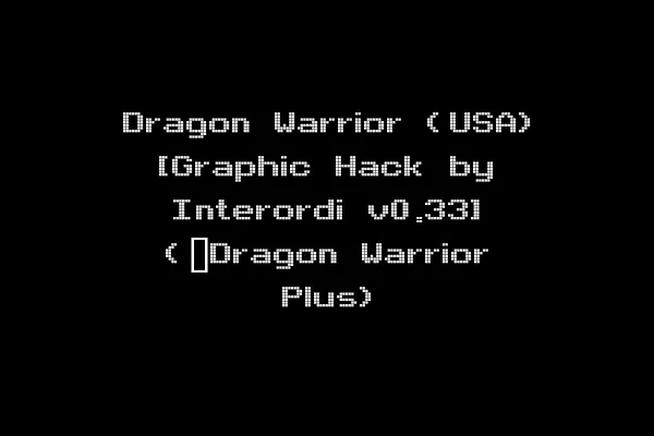 Dragon Warrior (USA) [Graphic Hack by Interordi v0.33] (~Dragon Warrior Plus)