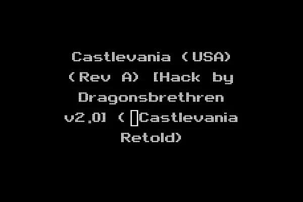 Castlevania (USA) (Rev A) [Hack by Dragonsbrethren v2.0] (~Castlevania Retold)
