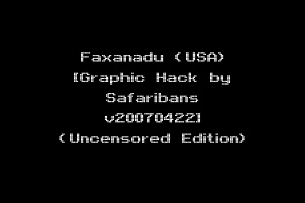 Faxanadu (USA) [Graphic Hack by Safaribans v20070422] (Uncensored Edition)