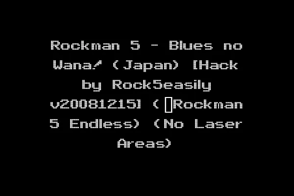 Rockman 5 - Blues no Wana! (Japan) [Hack by Rock5easily v20081215] (~Rockman 5 Endless) (No Laser Areas)