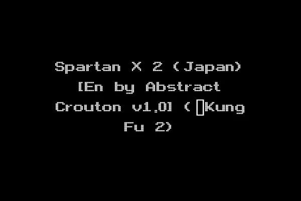 Spartan X 2 (Japan) [En by Abstract Crouton v1.0] (~Kung Fu 2)
