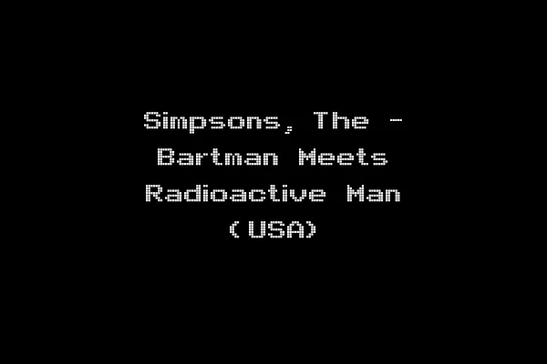 Simpsons, The - Bartman Meets Radioactive Man (USA)