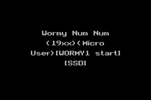 Wormy Num Num (19xx)(Micro User)[WORMY1 start] [SSD]