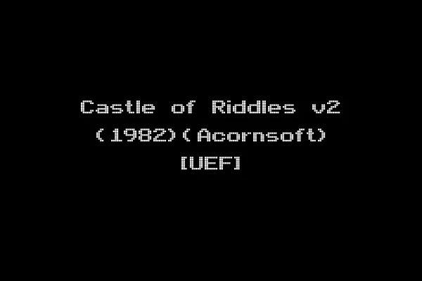 Castle of Riddles v2 (1982)(Acornsoft) [UEF]