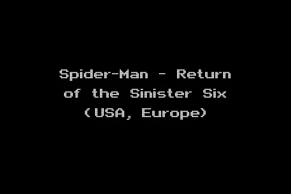 Spider-Man - Return of the Sinister Six (USA, Europe)