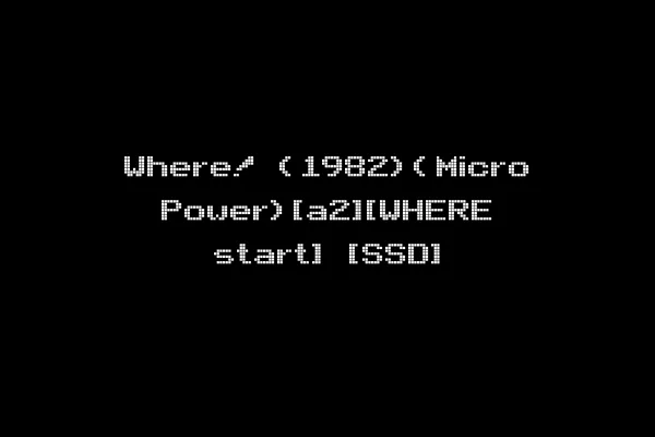 Where! (1982)(Micro Power)[a2][WHERE start] [SSD]