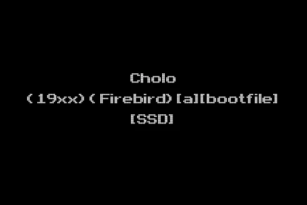 Cholo (19xx)(Firebird)[a][bootfile] [SSD]