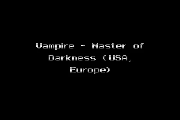 Vampire - Master of Darkness (USA, Europe)