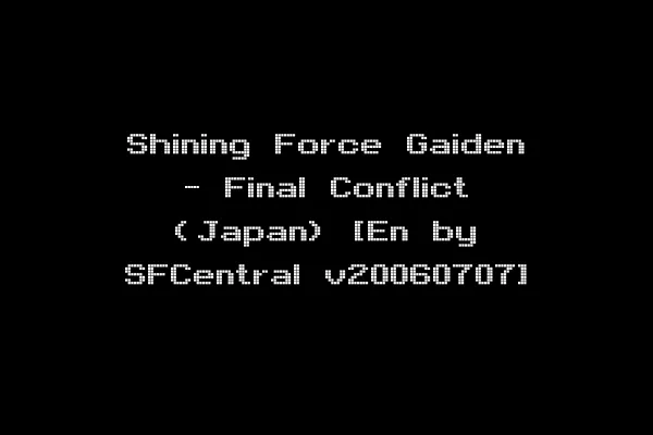 Shining Force Gaiden - Final Conflict (Japan) [En by SFCentral v20060707]