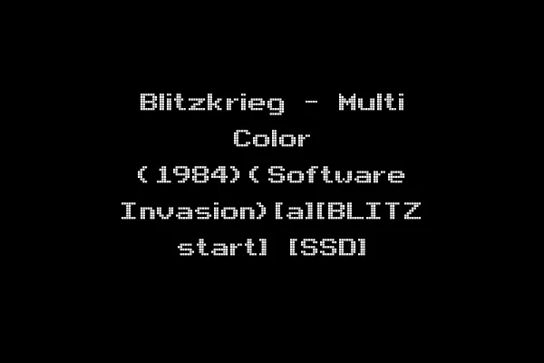 Blitzkrieg - Multi Color (1984)(Software Invasion)[a][BLITZ start] [SSD]