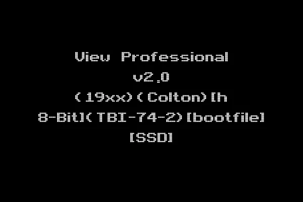 View Professional v2.0 (19xx)(Colton)[h 8-Bit](TBI-74-2)[bootfile] [SSD]