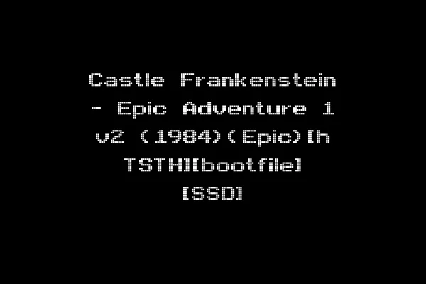 Castle Frankenstein - Epic Adventure 1 v2 (1984)(Epic)[h TSTH][bootfile] [SSD]