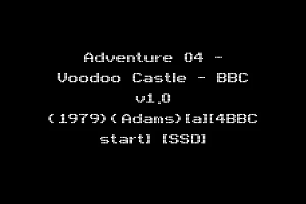 Adventure 04 - Voodoo Castle - BBC v1.0 (1979)(Adams)[a][4BBC start] [SSD]