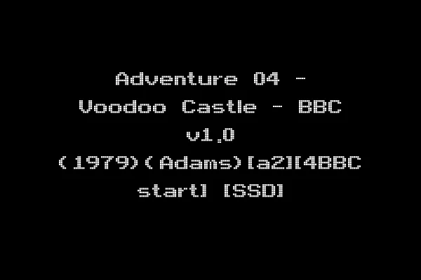 Adventure 04 - Voodoo Castle - BBC v1.0 (1979)(Adams)[a2][4BBC start] [SSD]