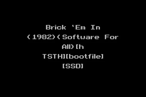 Brick 'Em In (1982)(Software For All)[h TSTH][bootfile] [SSD]