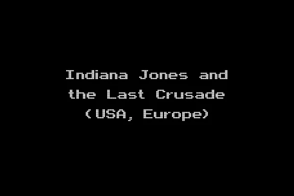 Indiana Jones and the Last Crusade (USA, Europe)