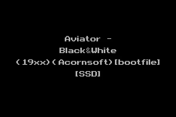 Aviator - Black&White (19xx)(Acornsoft)[bootfile] [SSD]