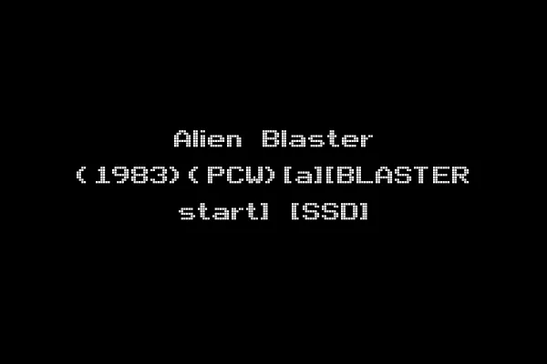 Alien Blaster (1983)(PCW)[a][BLASTER start] [SSD]