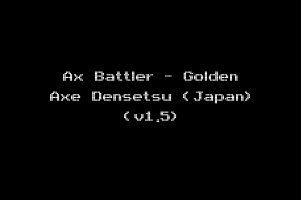 Ax Battler - Golden Axe Densetsu (Japan) (v1.5)