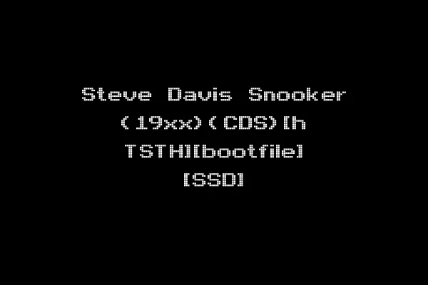 Steve Davis Snooker (19xx)(CDS)[h TSTH][bootfile] [SSD]