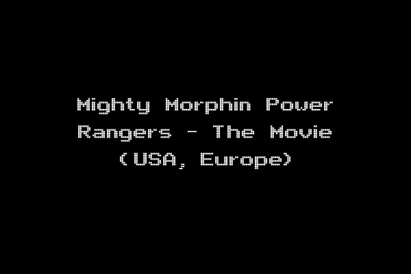 Mighty Morphin Power Rangers - The Movie (USA, Europe)