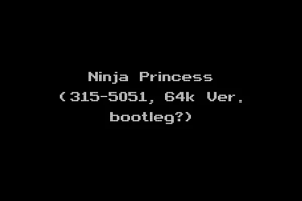 Ninja Princess (315-5051, 64k Ver. bootleg?)