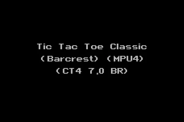Tic Tac Toe Classic (Barcrest) (MPU4) (CT4 7.0 BR)