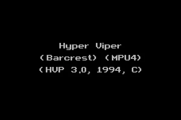 Hyper Viper (Barcrest) (MPU4) (HVP 3.0, 1994, C)