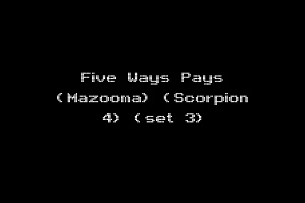 Five Ways Pays (Mazooma) (Scorpion 4) (set 3)