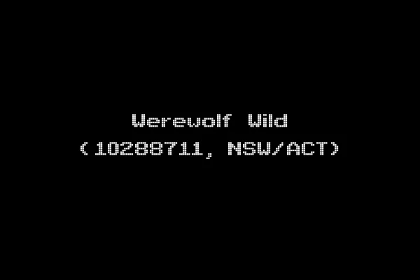 Werewolf Wild (10288711, NSW/ACT)