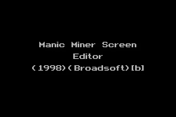 Manic Miner Screen Editor (1998)(Broadsoft)[b]
