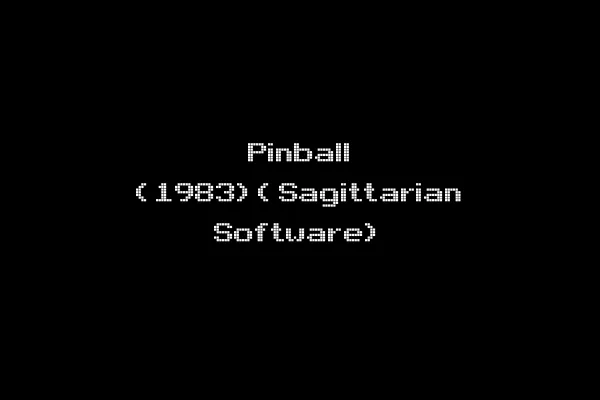 Pinball (1983)(Sagittarian Software)