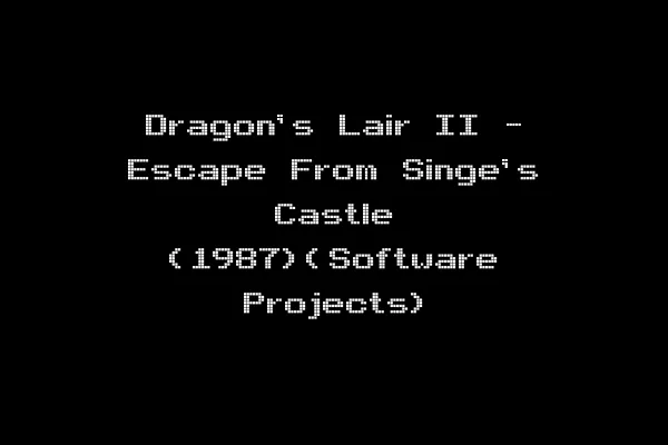 Dragon's Lair II - Escape From Singe's Castle (1987)(Software Projects)