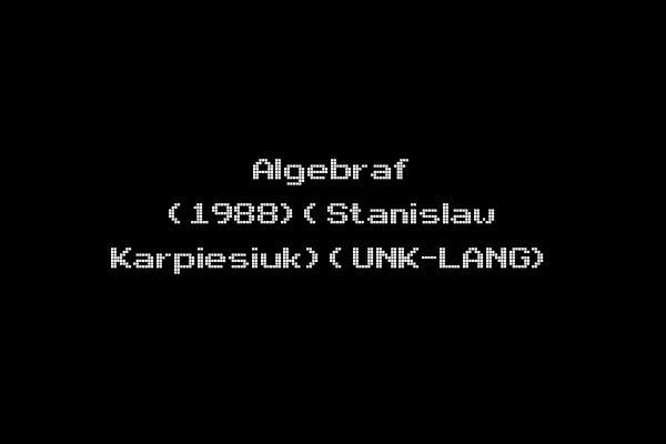Algebraf (1988)(Stanislaw Karpiesiuk)(UNK-LANG)